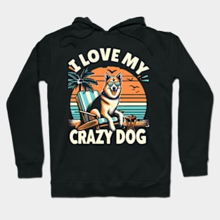 crazy dog funny design Hoodie